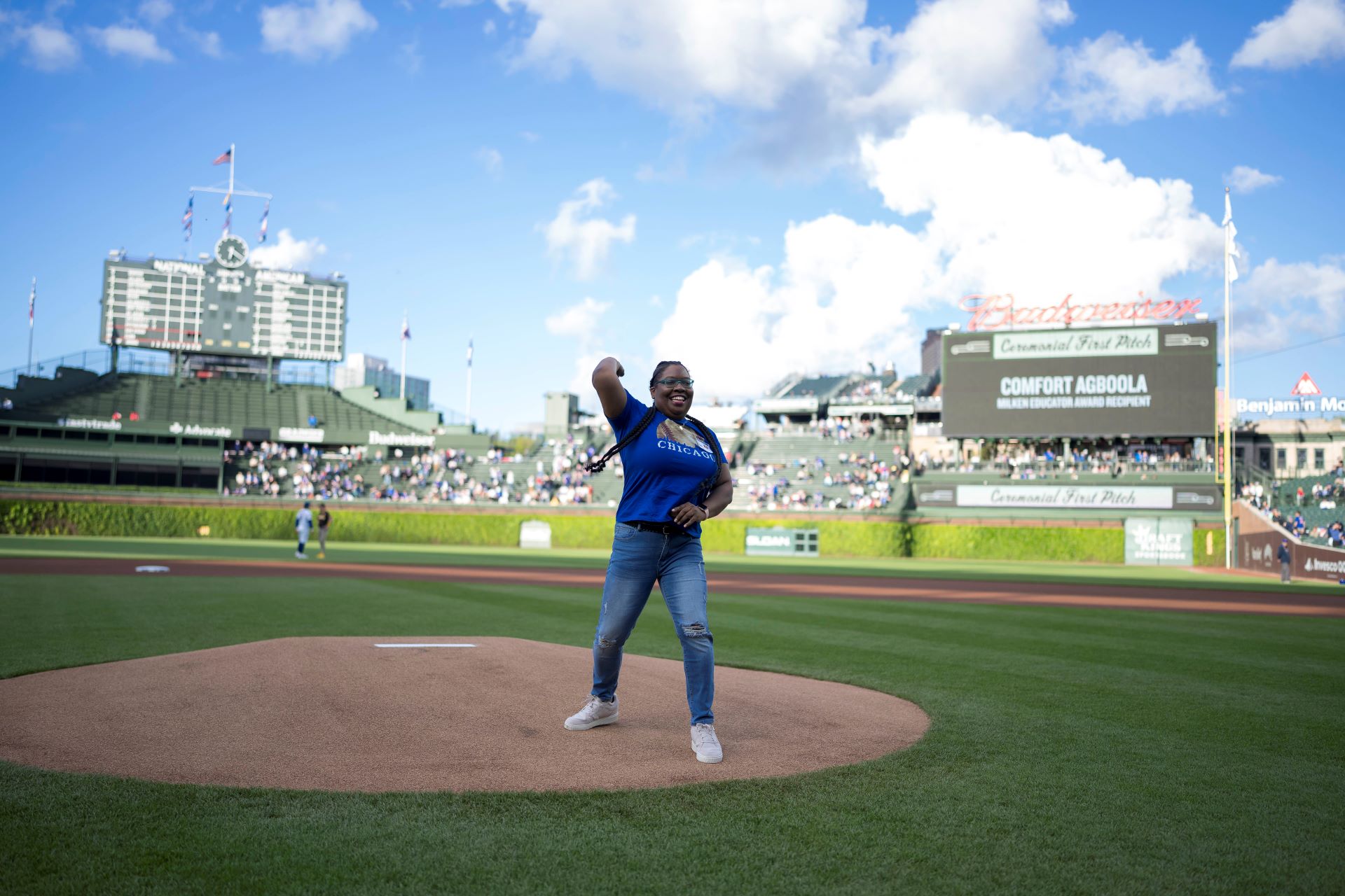 Teacher Appreciation First Pitch at Cubs Game