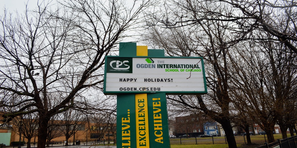 Ogden International School Of Chicago Sign