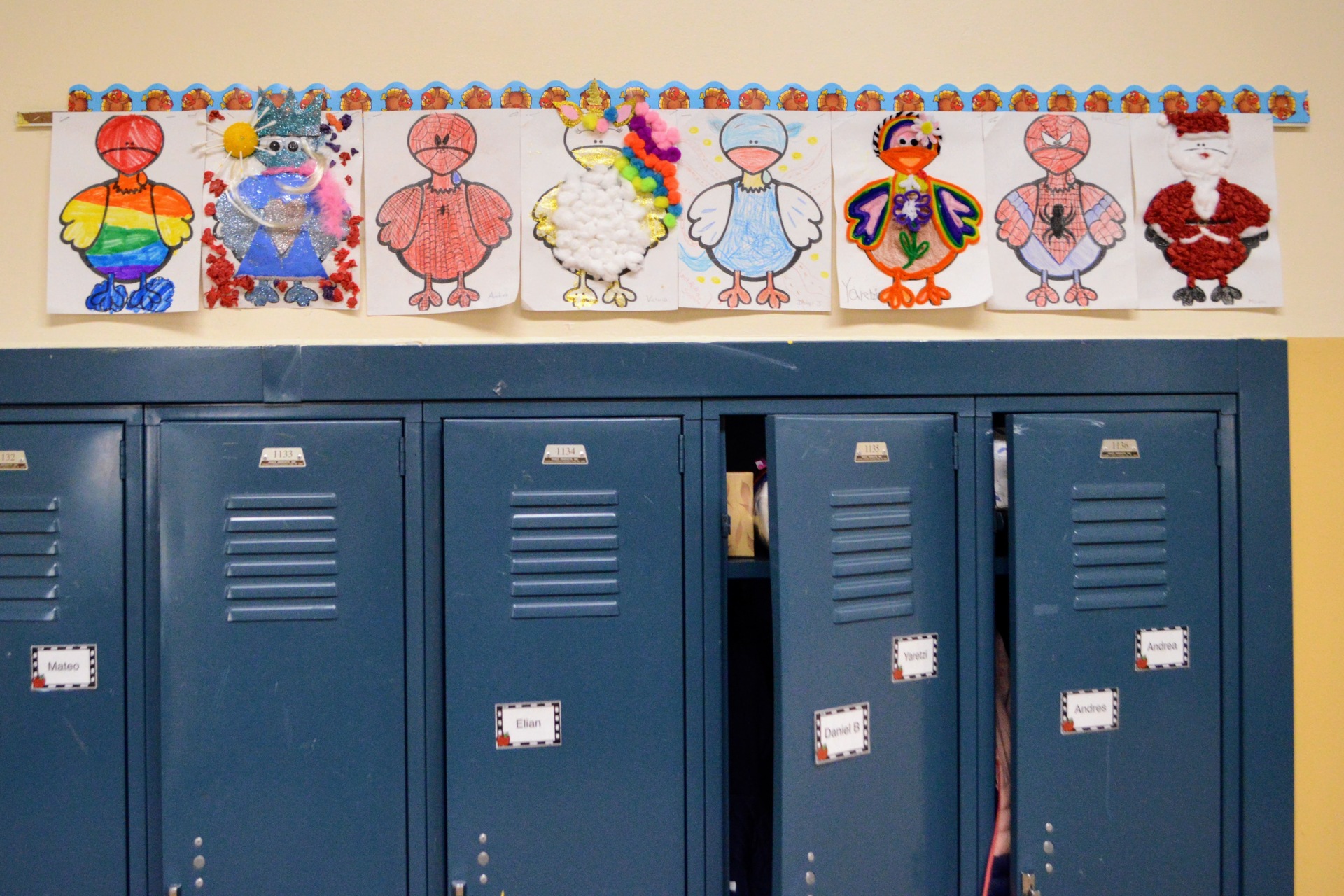 Art pieces at Barry Elementary School
