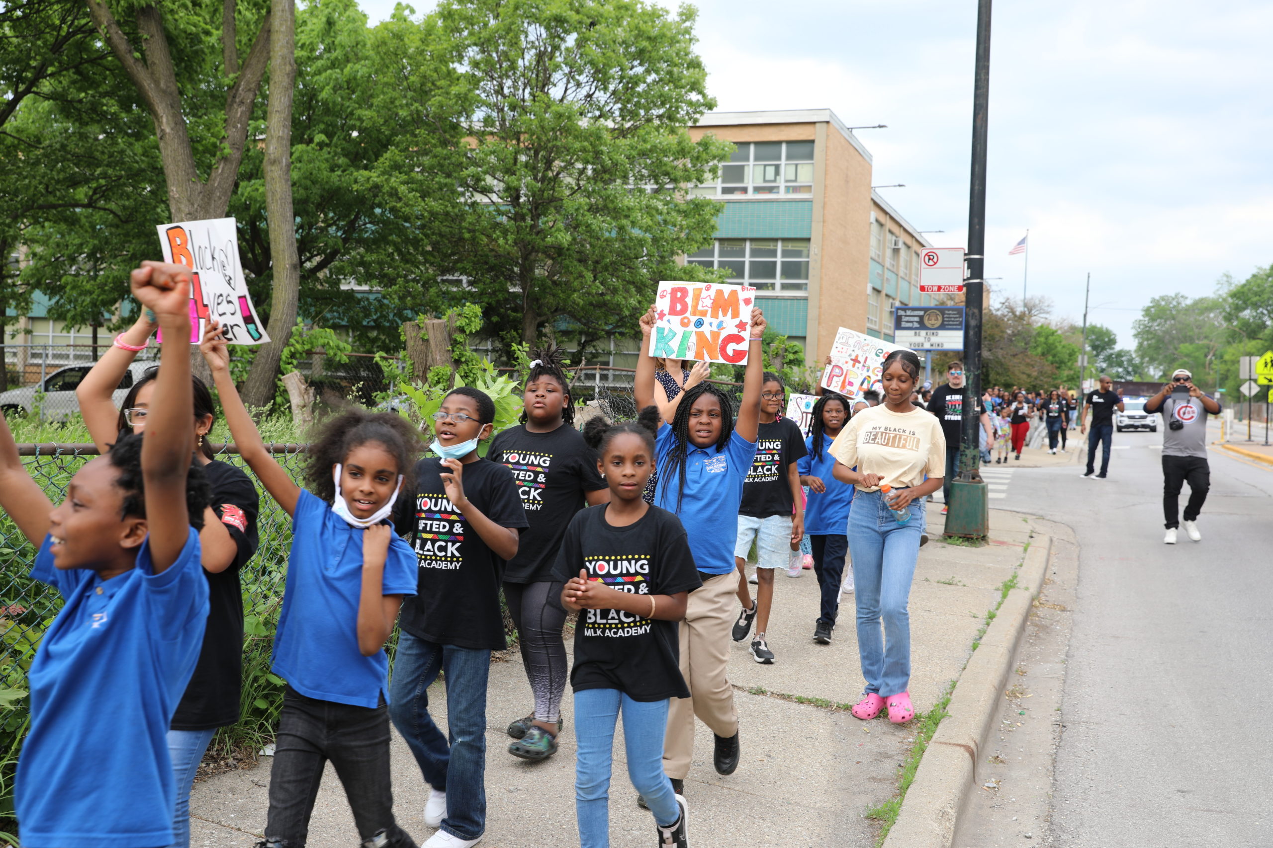 Students marching for Black Lives Matter