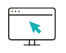 Computer with cursor icon