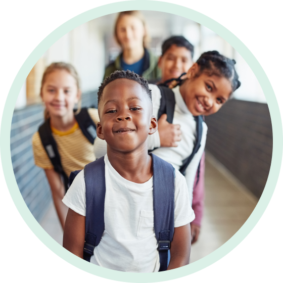 Group of smiling students