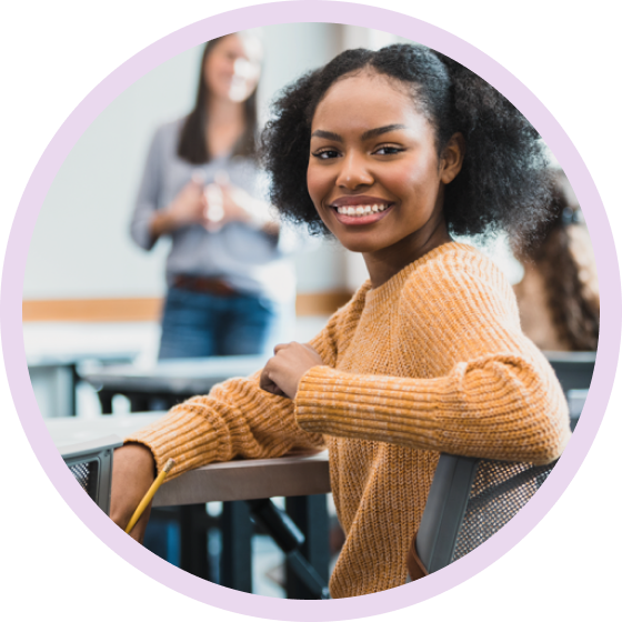 Smiling student