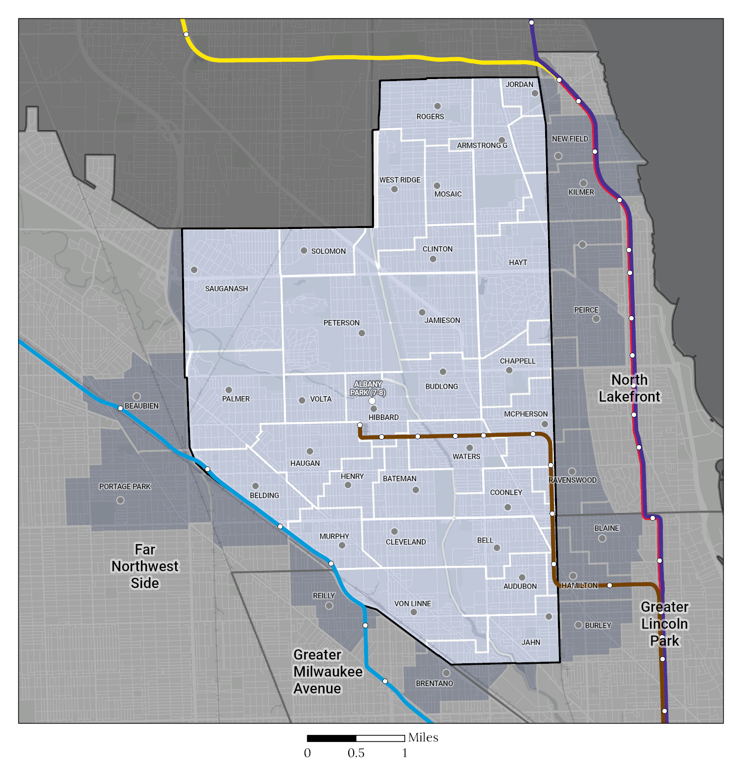 ES map of Northwest Side