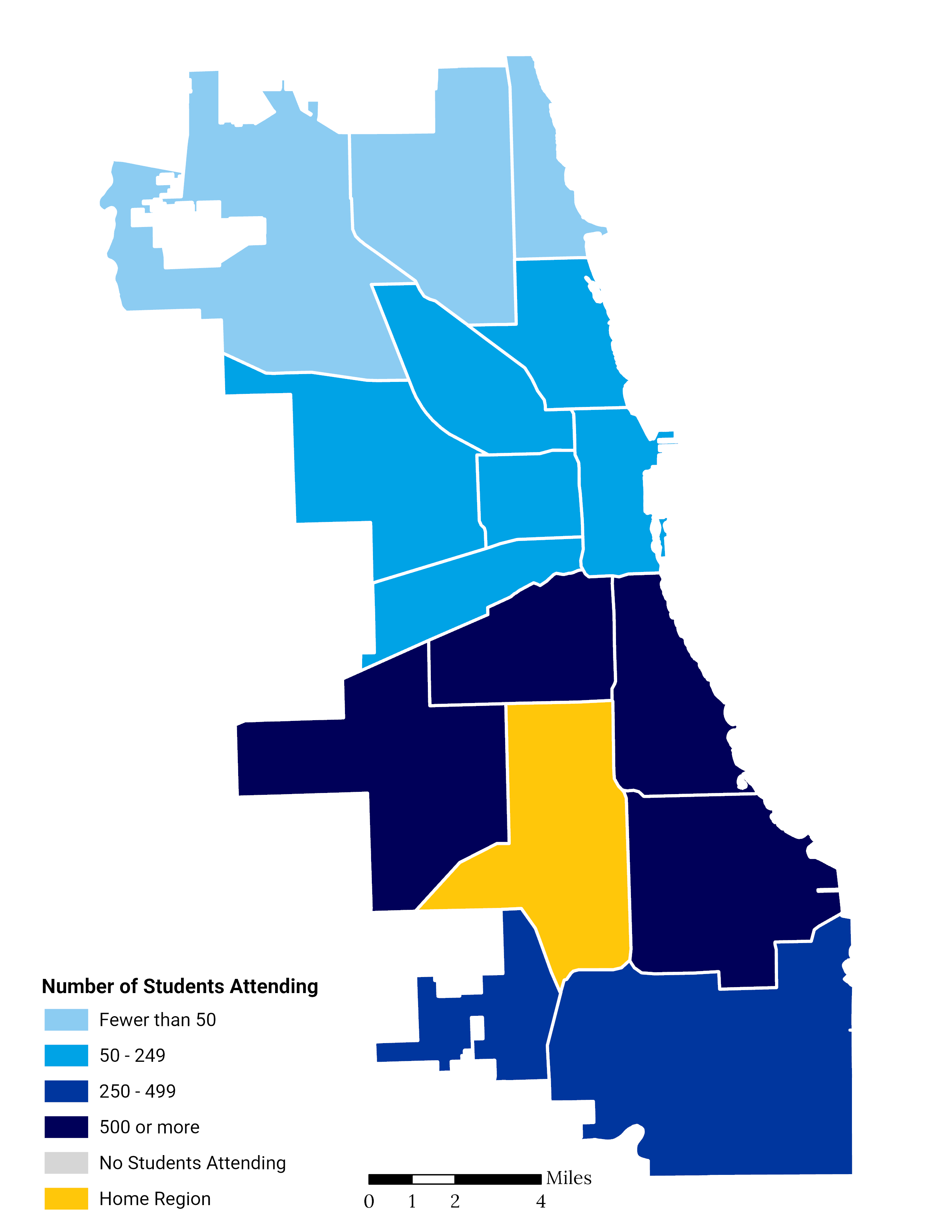 Elementary School Choice Footprint Map of South Side