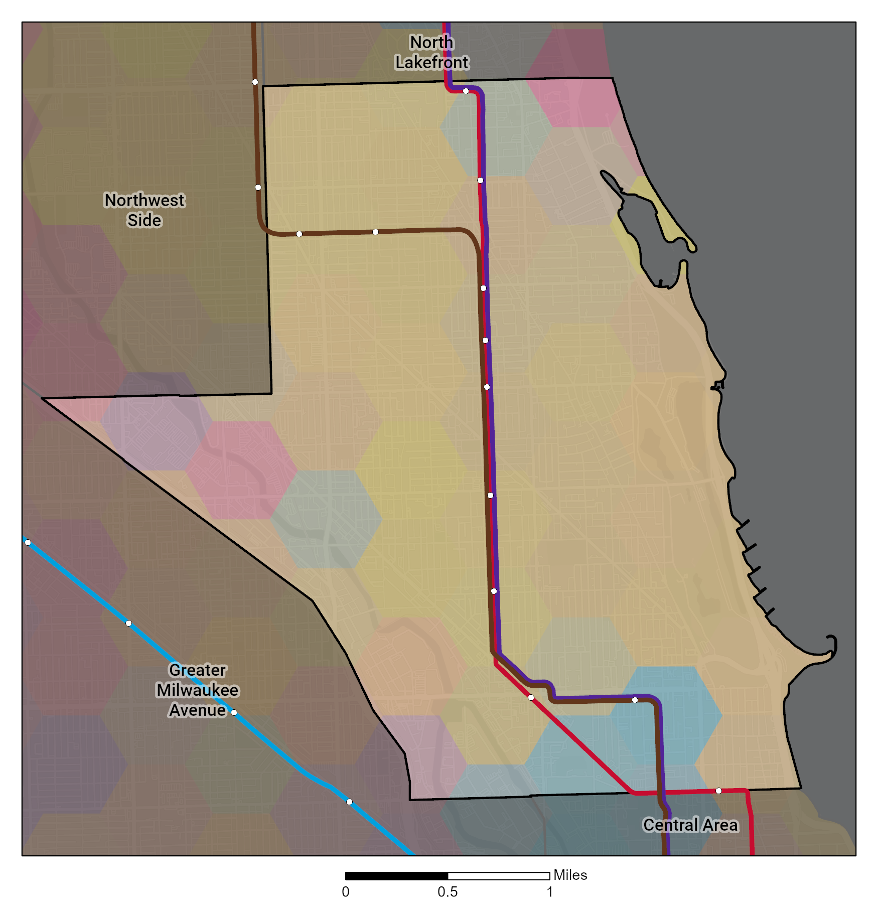 Racial and Ethnic composition map Greater Lincoln Park