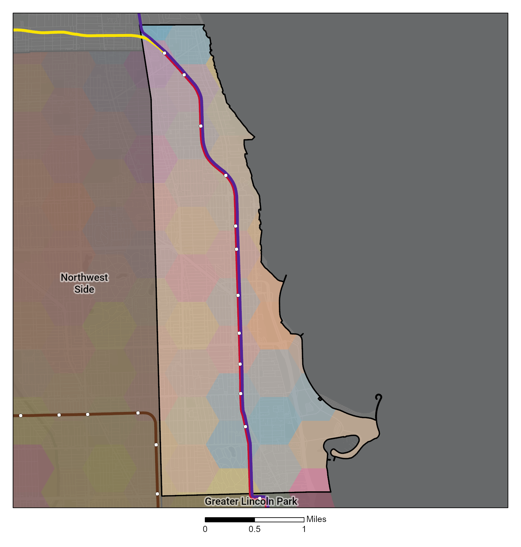 Racial and Ethnic composition map North Lakefront