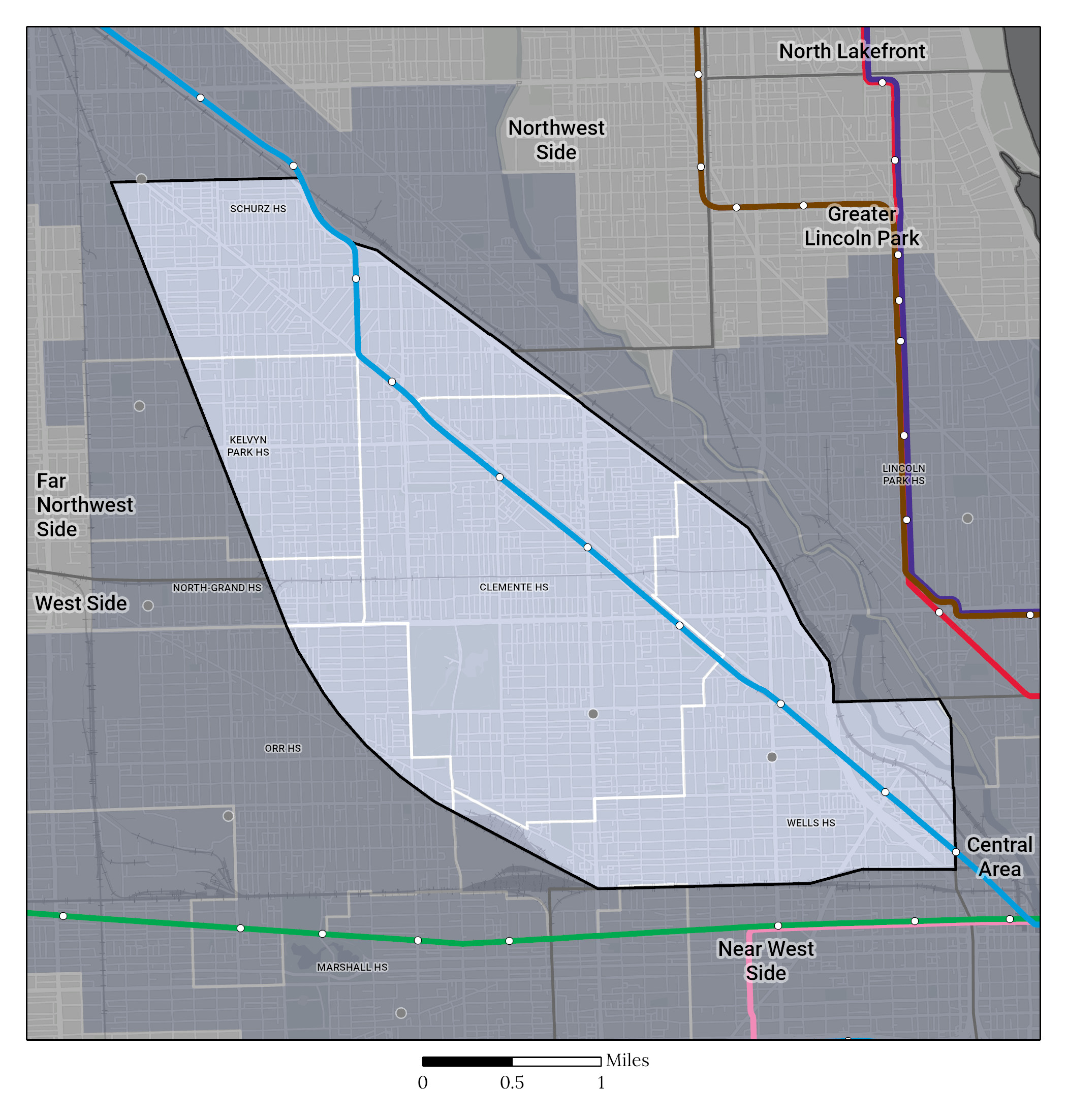 Greater Milwaukee Avenue Attendance Area Map