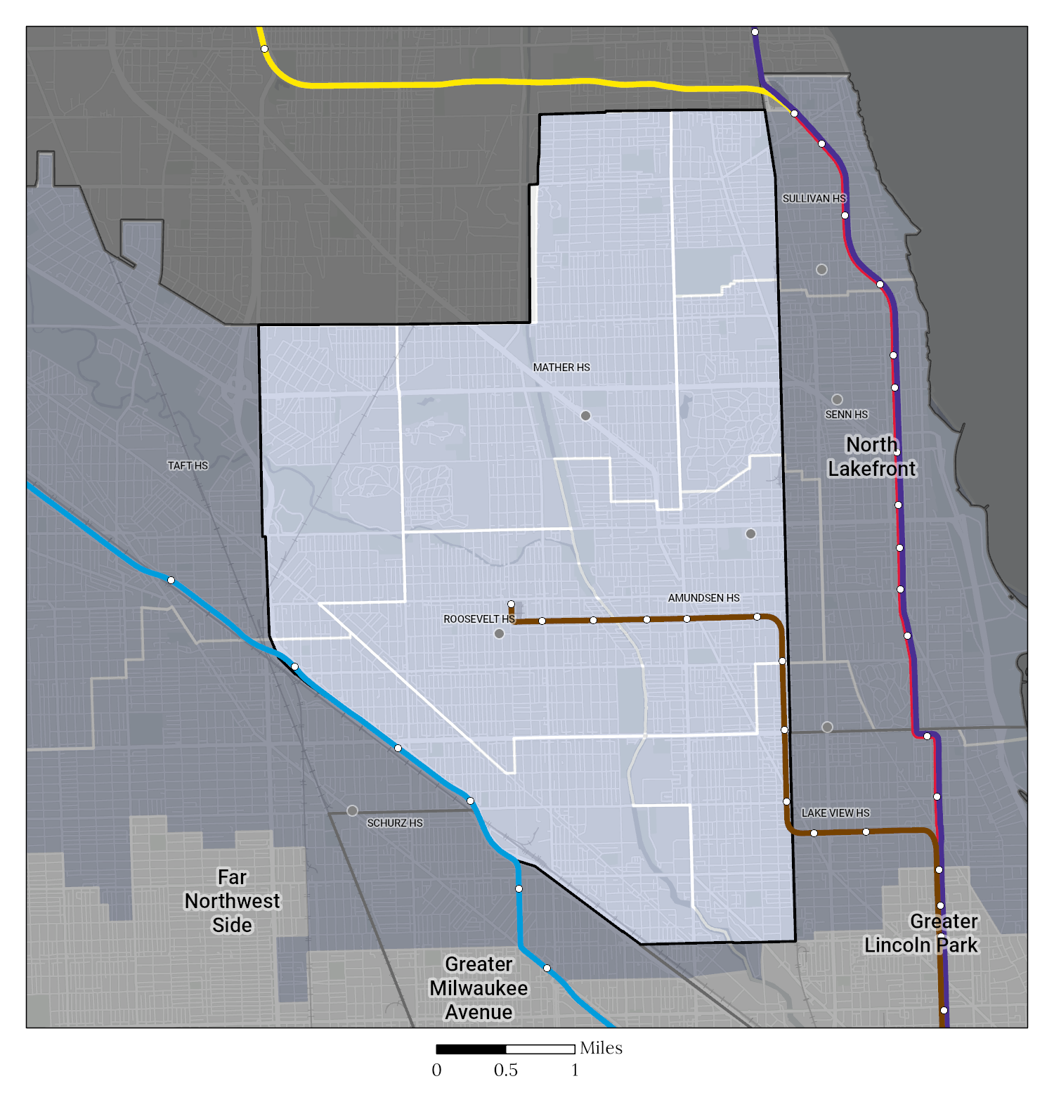 HS map of Northwest Side