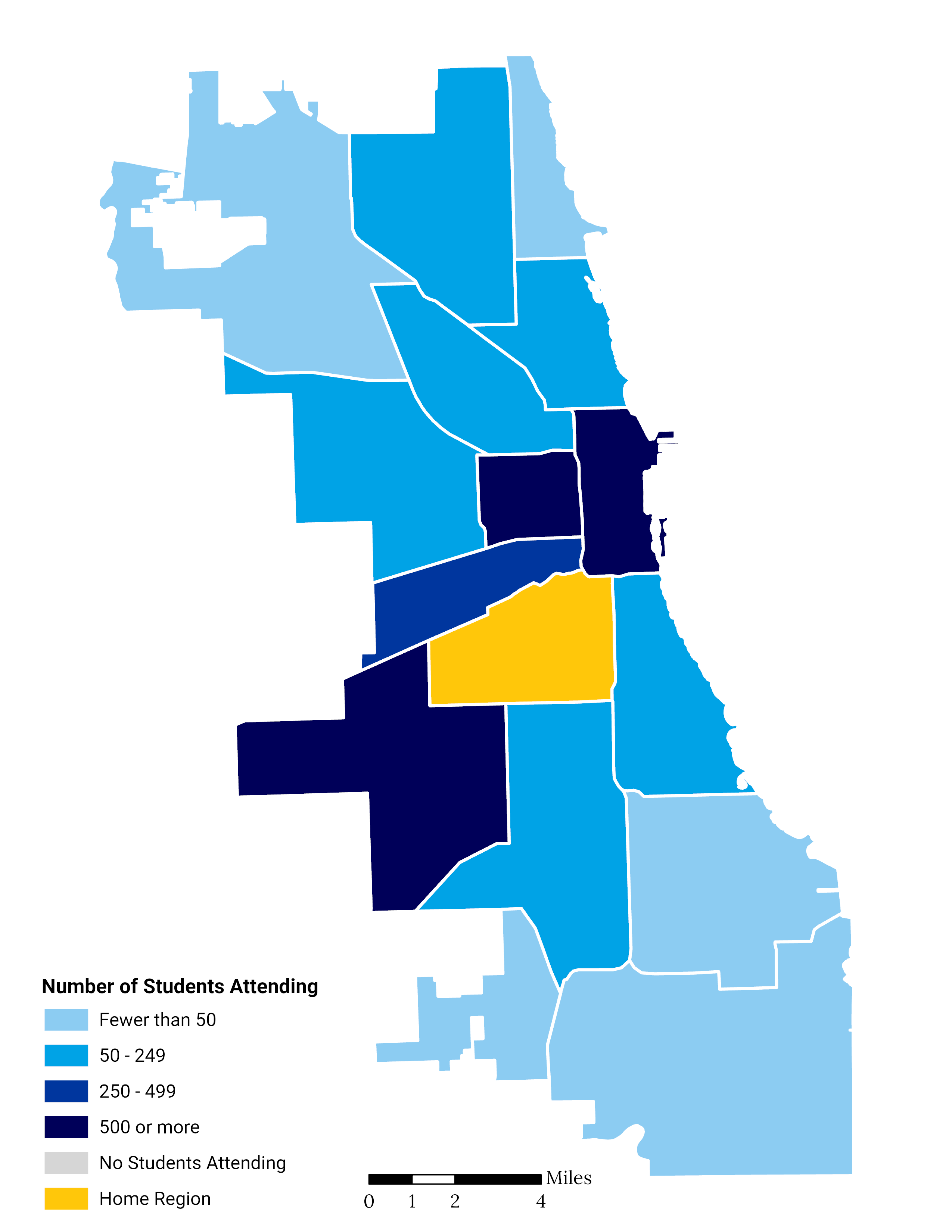 High School Choice Footprint Map Greater Stockyards