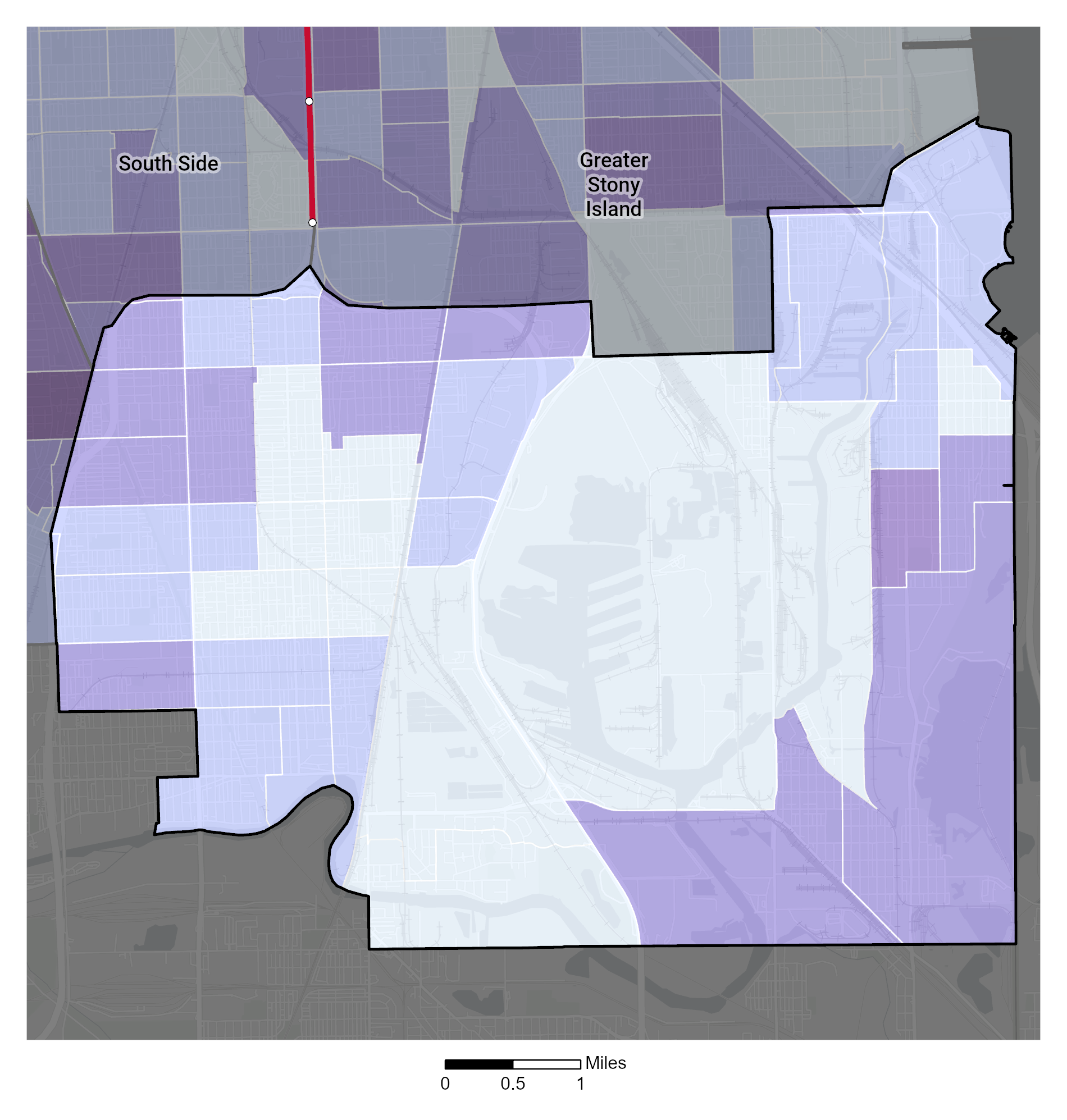 Median Household Income map Greater Calumet