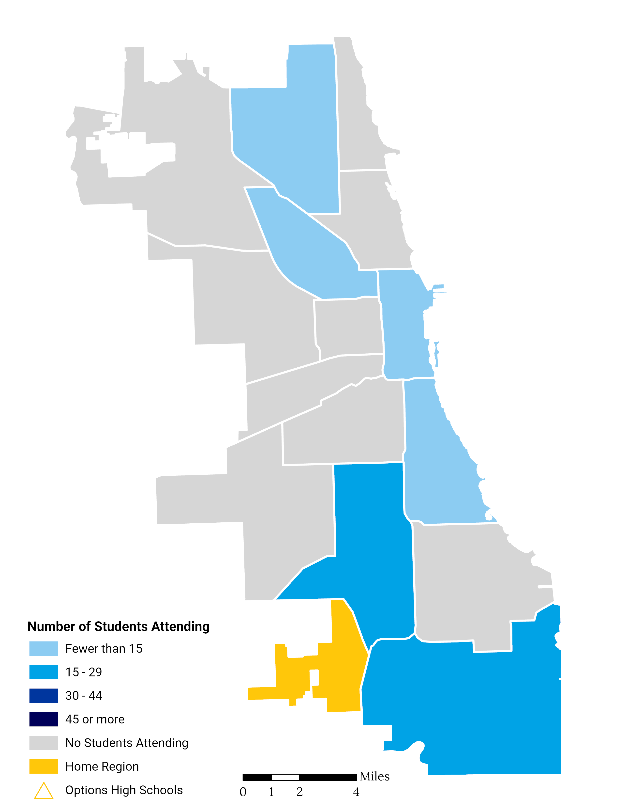 Options HS Choice Footprint Map Far Southwest Side