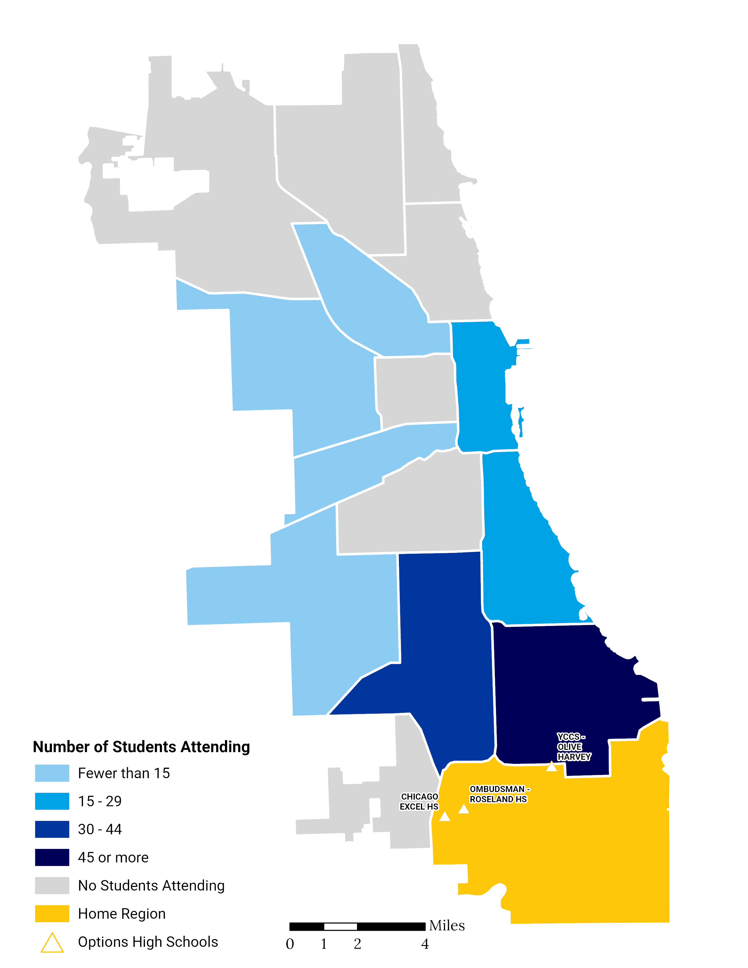 Options HS Greater Calumet Choice Footprint Map