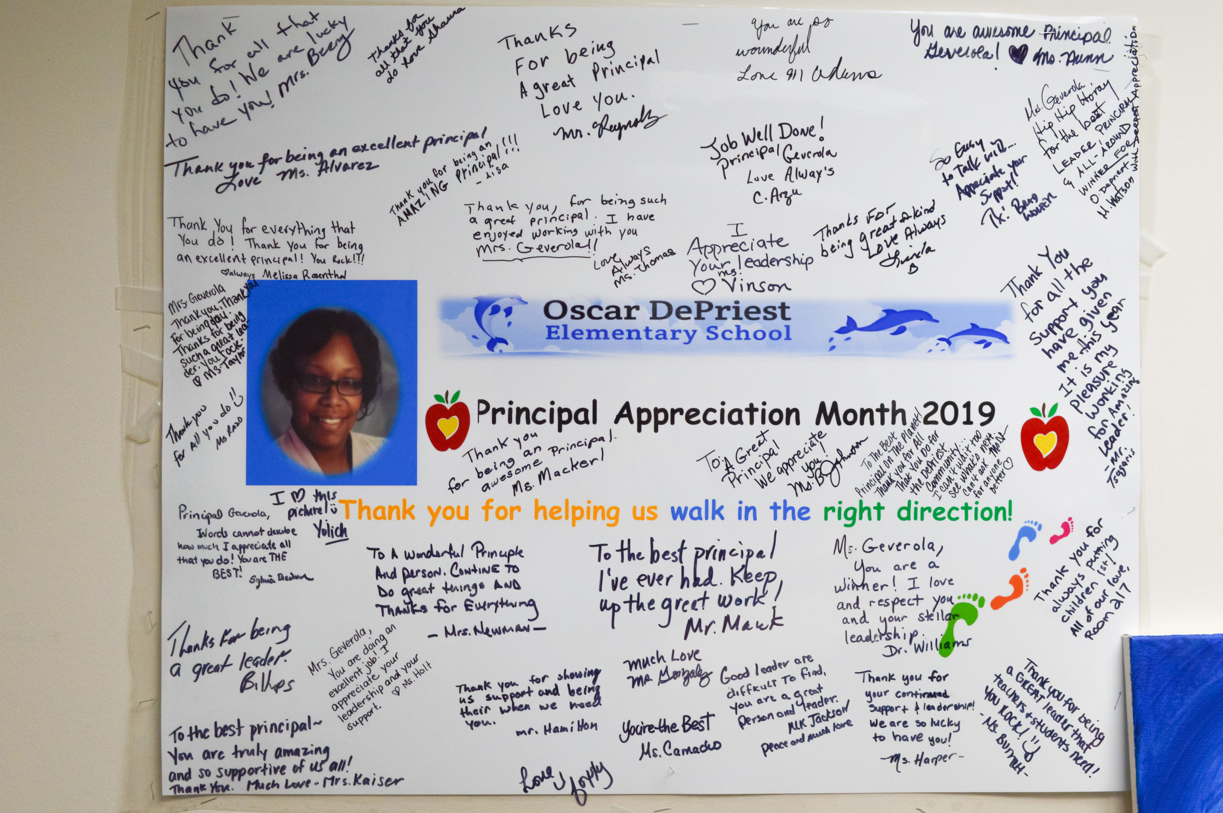 Princial Appreciation board with good messages