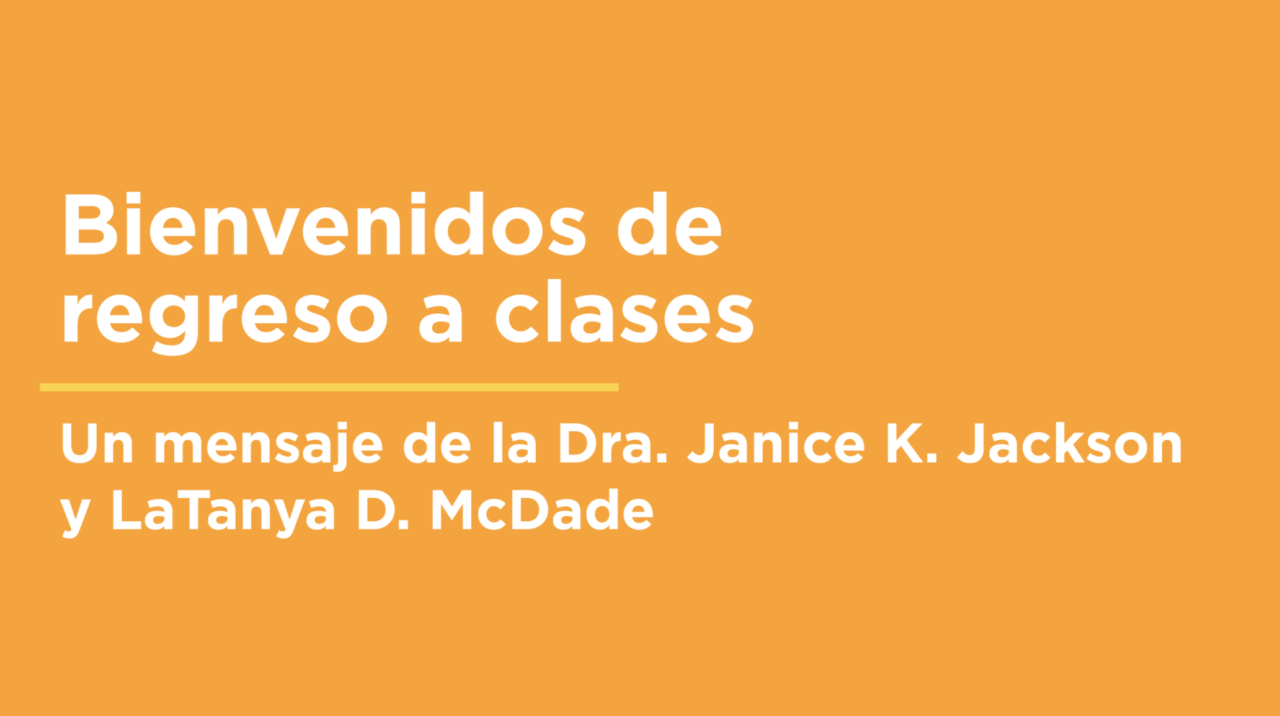 Bienvenidos de regreso a clases