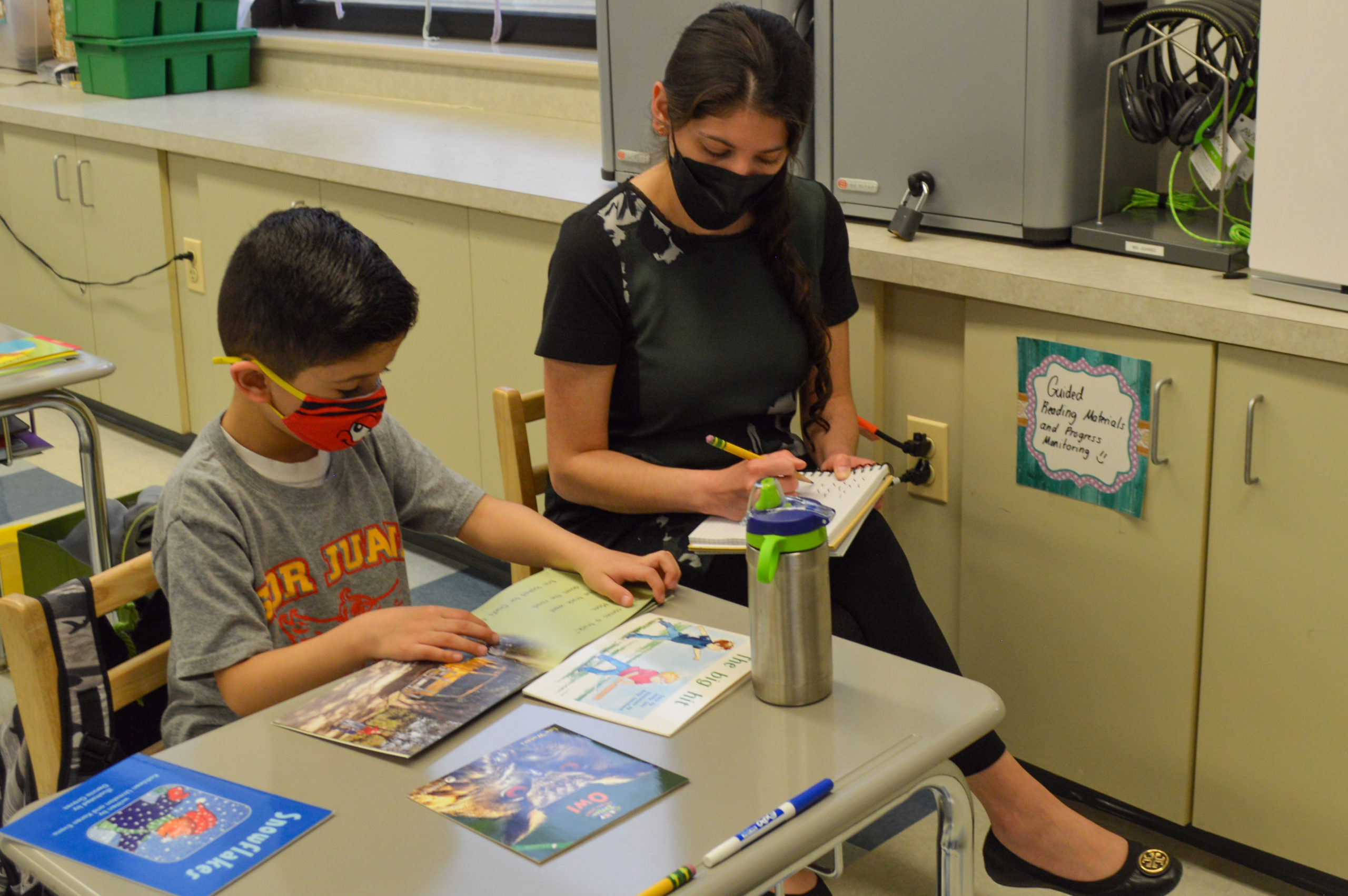 A student reading